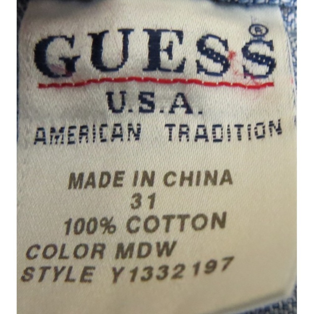 VTG Guess Jeans Mens 31 Light Wash Straight Leg Cotton Denim Classic USA Y2K 90s - Picture 4 of 12